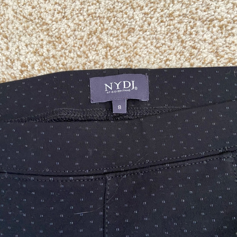 NYDJ Black & White Kick Flare Pant Size 8
